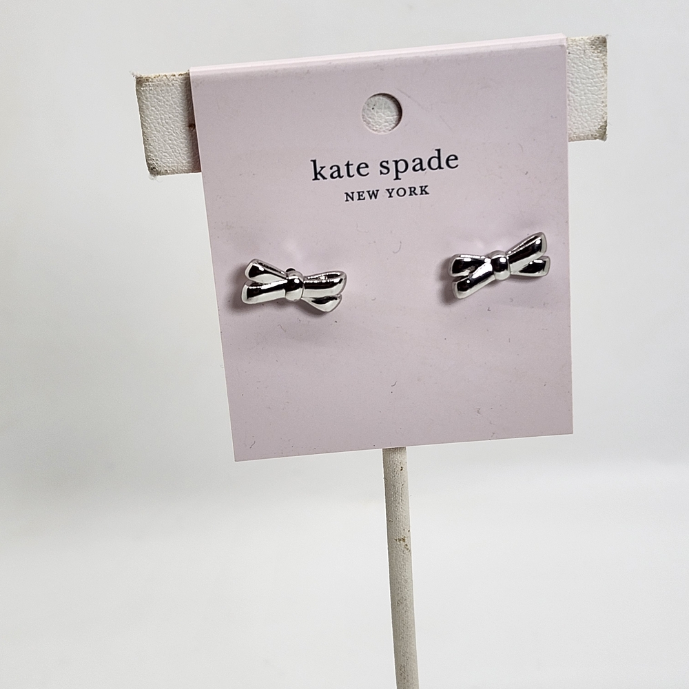 Kate Spade New York Double Bow Stud Earrings – Silver